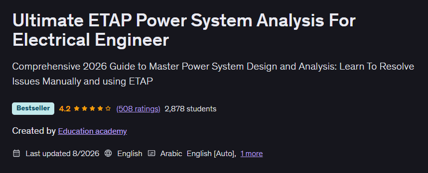 Изображения · Окончательный анализ системы электроэнергии ETAP для инженеров 2026-8