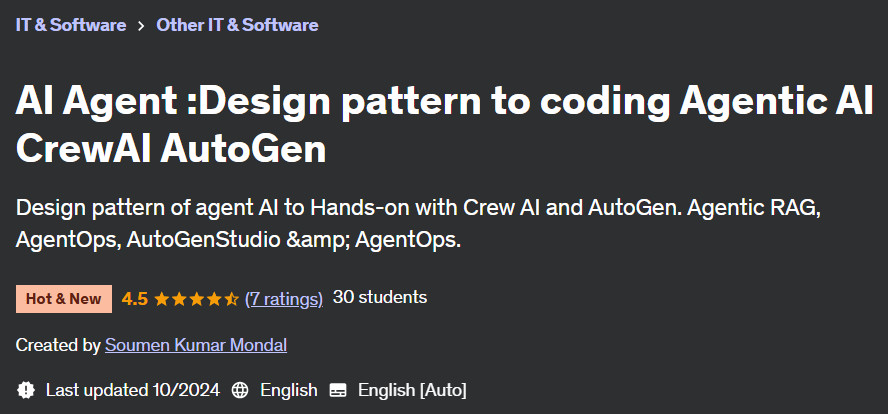 Pictures · Udemy — AI Agent :Design pattern to coding Agentic AI CrewAI AutoGen 2024-10