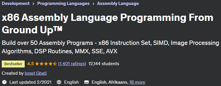 Pictures · Udemy — x86 Assembly Language Programming From Ground Up™ 2021-2