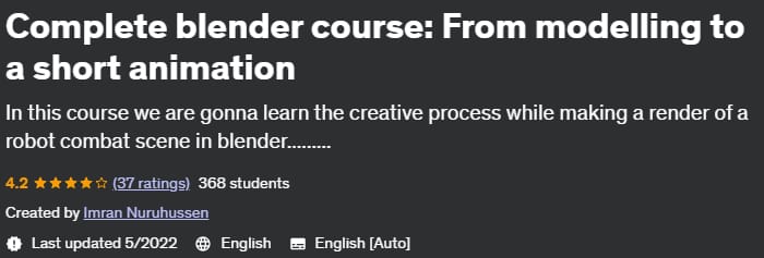 Pictures · Udemy — Complete blender course: From modelling to a short animation 2022-5