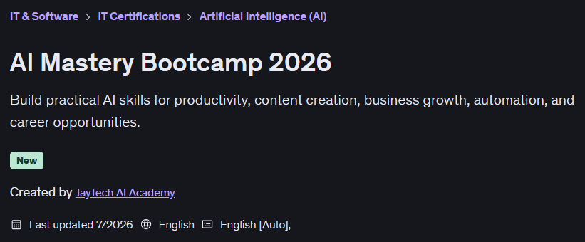 Pictures · AI Mastery Bootcamp 2026 2026-7