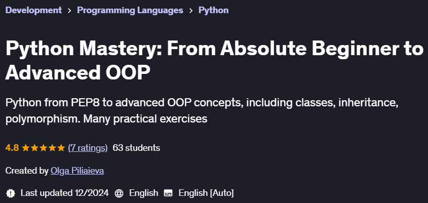 Pictures · Udemy — Python Mastery: From Absolute Beginner to Advanced OOP 2024-12