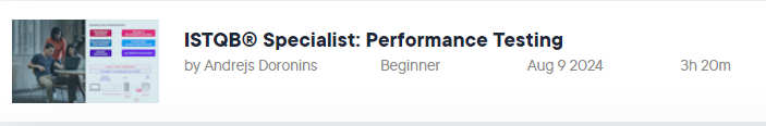 Pictures · Pluralsight — ISTQB® Specialist: Performance Testing 2024-8