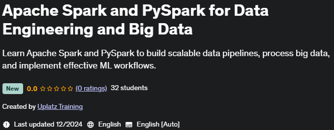 Pictures · Apache Spark and PySpark for Data Engineering and Big Data 2024-11