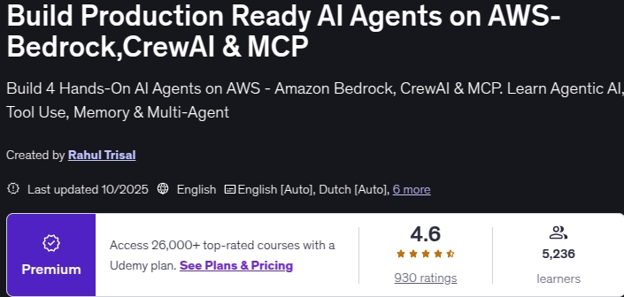 Images · Construire la production prête AI Agents sur AWS-Bedrock,CrewAI & MCP 2025-9