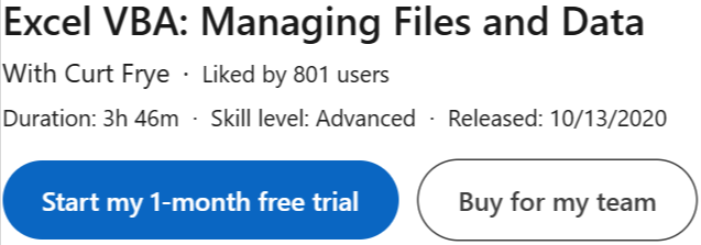 Pictures · LinkedIn — Excel VBA: Managing Files and Data 2020-10