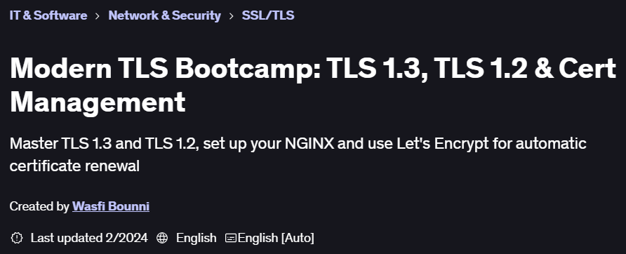 Bilder · Moderne TLS Bootcamp: TLS 1.3und TLS 1.2 & sicher Management 2024-2
