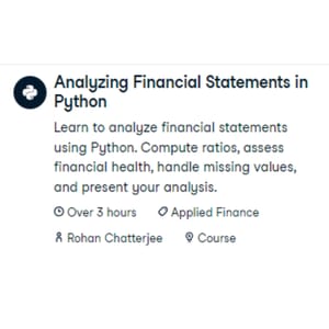 Analyzing Financial Statements in Python 2024-10