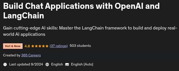 Pictures · Udemy — Build Chat Applications with OpenAI and LangChain 2024-9