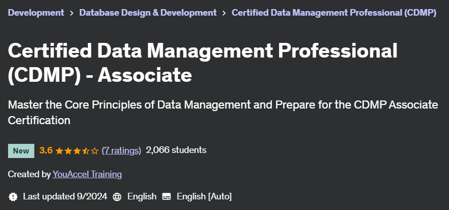 Pictures · Certified Data Management Professional (CDMP) – Associate 2024-8
