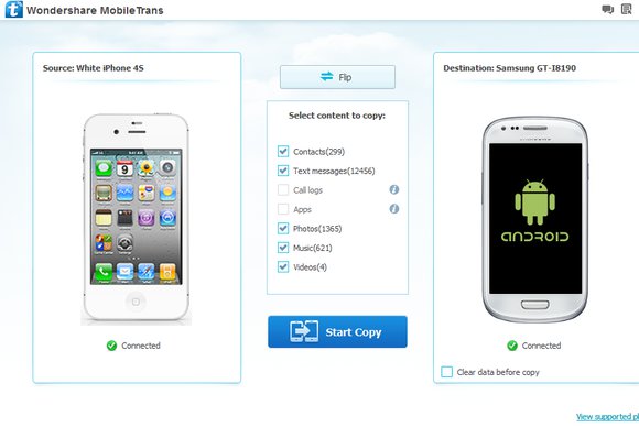Pictures · Wondershare MobileTrans 8.0.0.609 Win / 6.9.1.30 mac