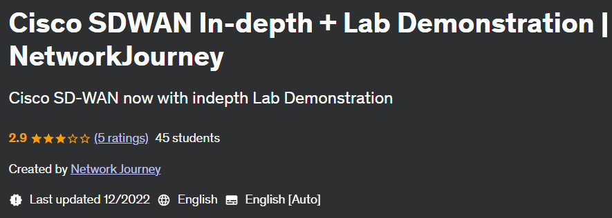 Pictures · Cisco SDWAN In-depth + Lab Demonstration | NetworkJourney 2022-12