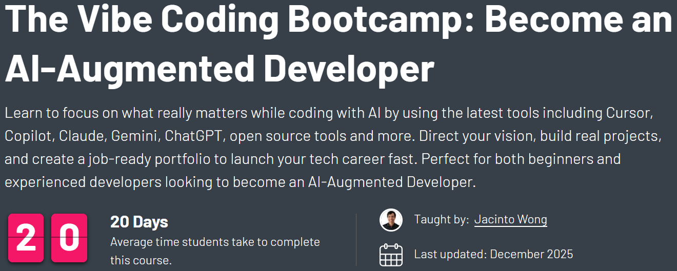 Images · ZeroToMastery – The Vibe Coding Bootcamp : Devenir un AIDéveloppeur augmenté 2025-11
