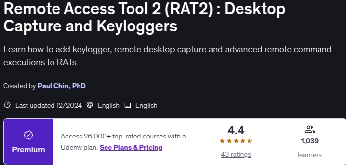 Изображения · Удаленный доступный инструмент 2 (RAT2) : Desktop Capture и Keyloggers 2024-12