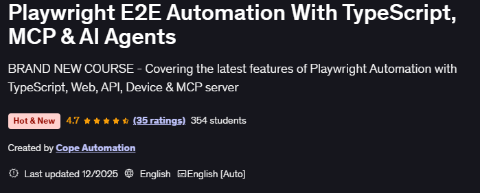 이미지 · Playwright E2E 자동화 TypeScriptMCP 및 AI 에이전트 2025-12