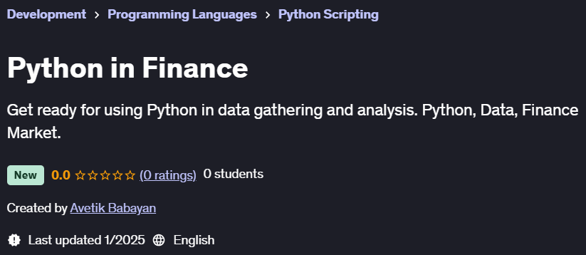 Pictures · Udemy — Python in Finance 2025-1