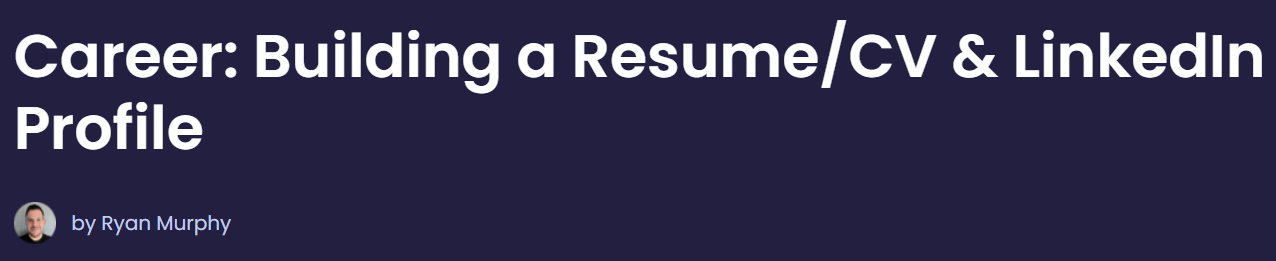 Pictures · Dometrain — Career: Building a Resume/CV & LinkedIn Profile 2025-1