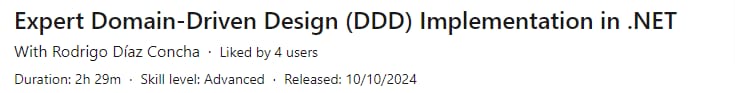 Pictures · LinkedIn — Expert Domain-Driven Design (DDD) Implementation in .NET 2024-10