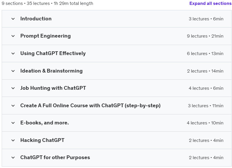 Course topics · ChatGPT Bootcamp: A Beginners Guide 2023-1