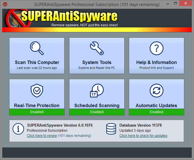 Pictures · SUPERAntiSpyware Professional 10.0.1282