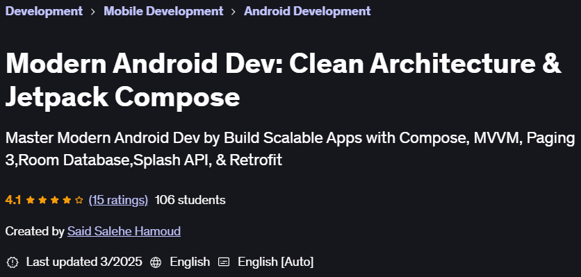 Pictures · Udemy — Modern Android Dev: Clean Architecture & Jetpack Compose 2023-10