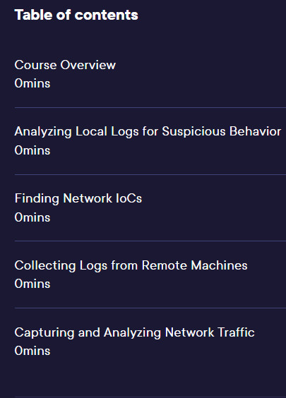 Course topics · Pluralsight — Network Monitoring and Analysis with Bash 2023-10