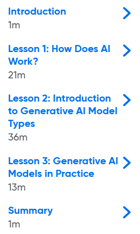 Course topics · Oreilly — What is Generative AI? 2025-8