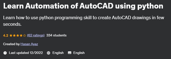 Pictures · Udemy — Learn Automation of AutoCAD using python 2022-11