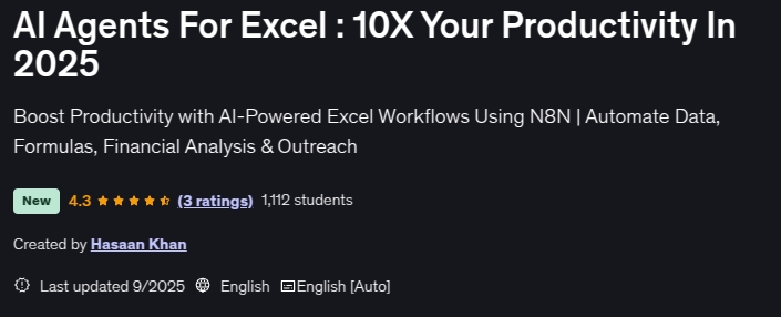 चित्र · AI Excel के लिए एजेंट: 10X आपकी उत्पादकता 2025 2025-9