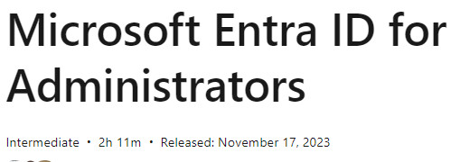 Pictures · LinkedIn — Microsoft Entra ID for Administrators 2023-11