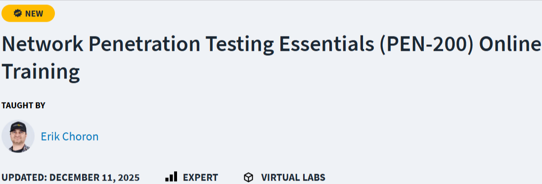 Bilder · CBTNuggets – Netzwerk Penetration Test Essentials (PEN-200Online Training 2025-12