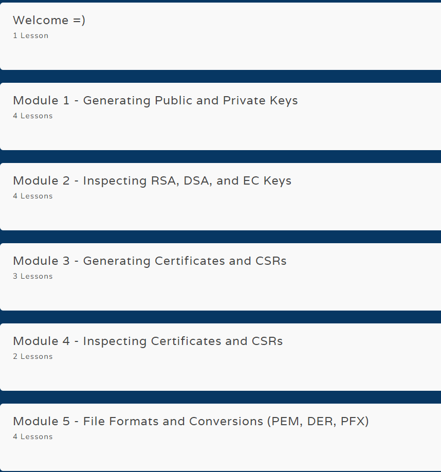 Course topics · Pracnet — OpenSSL Training 2024-10