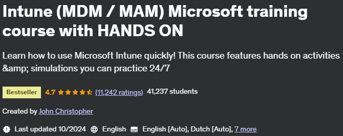 Pictures · Udemy — Intune (MDM / MAM) Microsoft training course with HANDS ON 2023-10