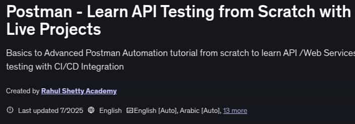 Bilder · Postman - Lernen API Test von Scratch mit Live-Projekten 2025-7