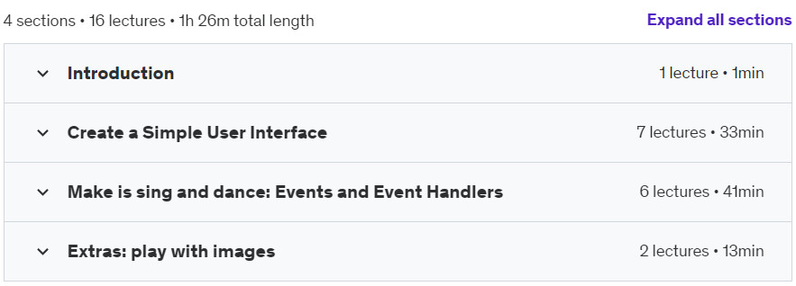 Course topics · Crafting Amazing Front-Ends with JavaFX and SceneBuilder 2024-6