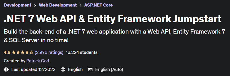 Pictures · Udemy — .NET 7 Web API & Entity Framework Jumpstart 2022-12