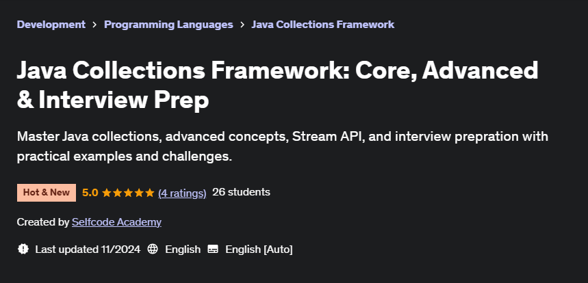 Pictures · Java Collections Framework: Core, Advanced & Interview Prep 2024-11