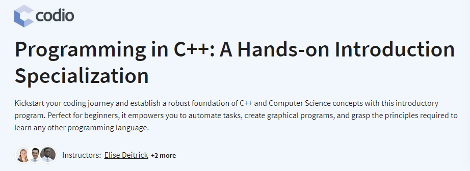 Pictures · Coursera — Programming in C++: A Hands-on Introduction Specialization 2023-8