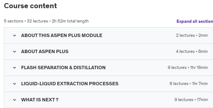 कोर्स के विषय · Aspen Plus V11 : फ्लैश, डिस्टिलेशन और निष्कर्षण प्रक्रियाएं 2021-4