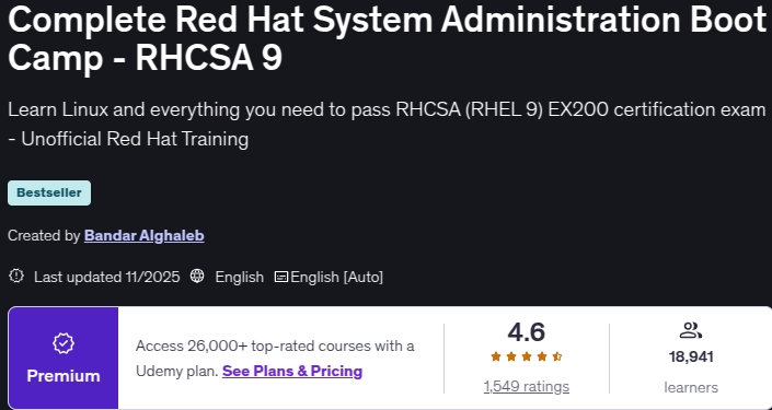 الصور · Red Hat System Administration Boot Camp - مخيم الإدارة الكامل 9 2025-11