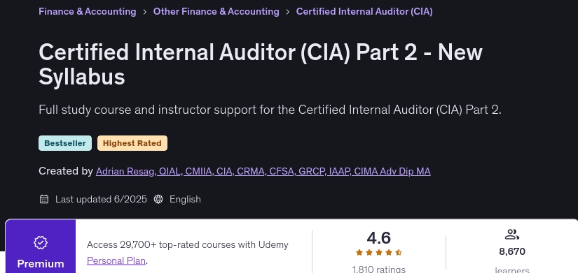کورس کے موضوعات · سرٹیفکیٹ داخلہ اکاؤنٹ (CIA) حصہ 2 نیو سیلابوس 2025-6