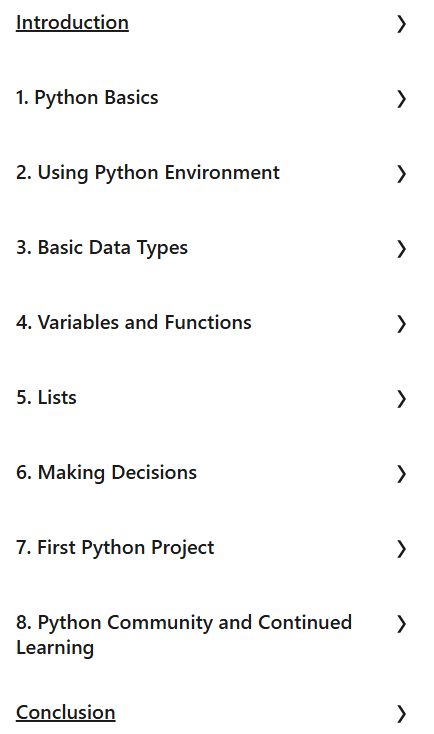 Course topics · LinkedIn — Python for Students 2024-3