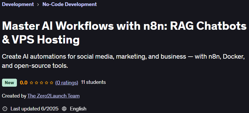Pictures · Udemy — Master AI Workflows with n8n: RAG Chatbots & VPS Hosting 2025-6