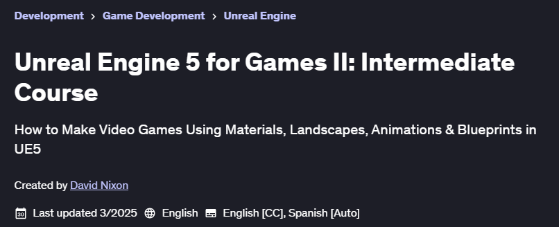 Pictures · Udemy — Unreal Engine 5 for Games II: Intermediate Course 2023-10