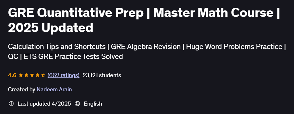 Pictures · GRE Quantitative Prep | Master Math Course | 2025 Updated 2025-4