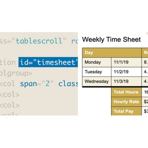 HTML: Tables 2020-1