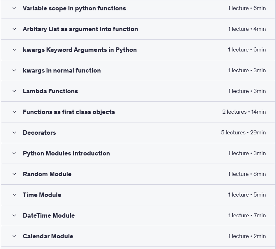 Course topics · Python Essentials: The Complete Core Language Guide 2025-2