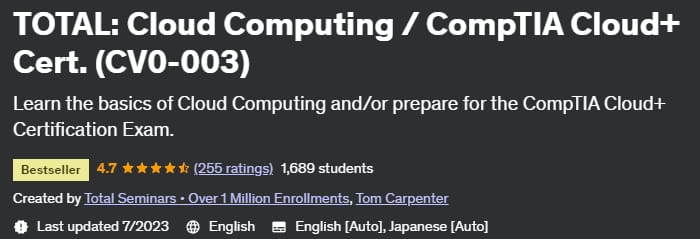 Pictures · TOTAL: Cloud Computing / CompTIA Cloud+ Cert. (CV0-003) 2023-7