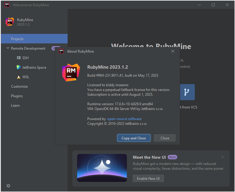 Imágenes · Título: JetBrains RubyMine 2026.1.3 Windows/Linux/macOS