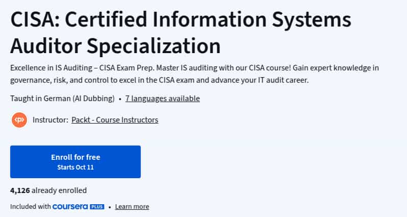 الصور · CISA: نظام المعلومات المعتمد المراجعة المتخصصة 2025-10